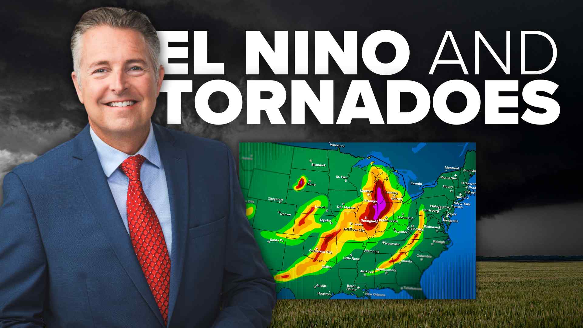 The influence of an El Nino on tornadoes forming during spring months