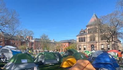 Encampment protesting continues at Brown University