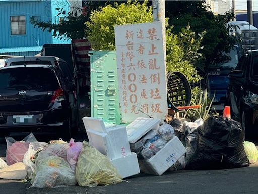 居民攤販亂丟垃圾成常態？台中大里1分隔島淪為垃圾場 - 臺中市