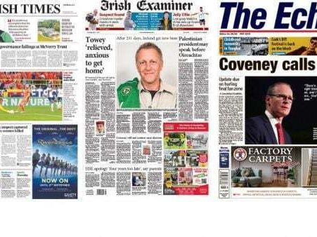 What the papers say: Thursday's front pages - Homepage - Western People