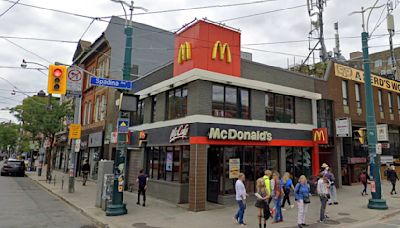 Street literally set on fire outside of Toronto's sketchiest McDonald's