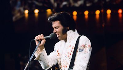 Blue suede shoes worn by Elvis sell for £95k