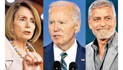 Pelosi y Clooney presionan a Biden para que dimita