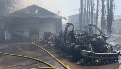 Fire in North Sacramento burns house and multiple cars, some ‘to the ground,’ authorities say