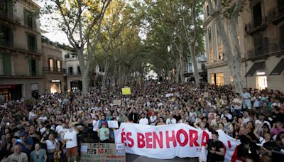 Thousands protest against mass tourism in Mallorca