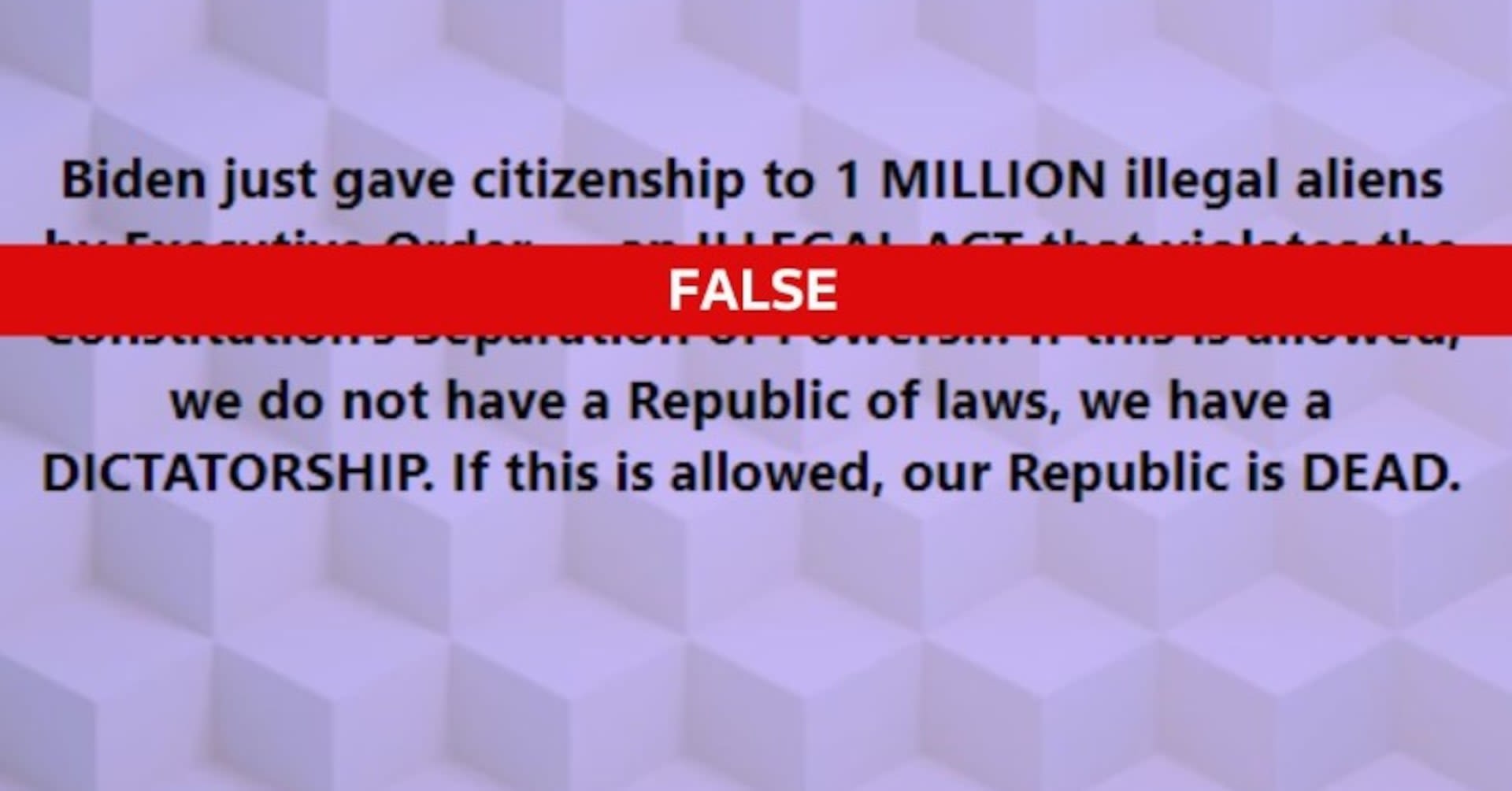 Fact Check: Biden immigration policy does not grant citizenship to one million undocumented migrants