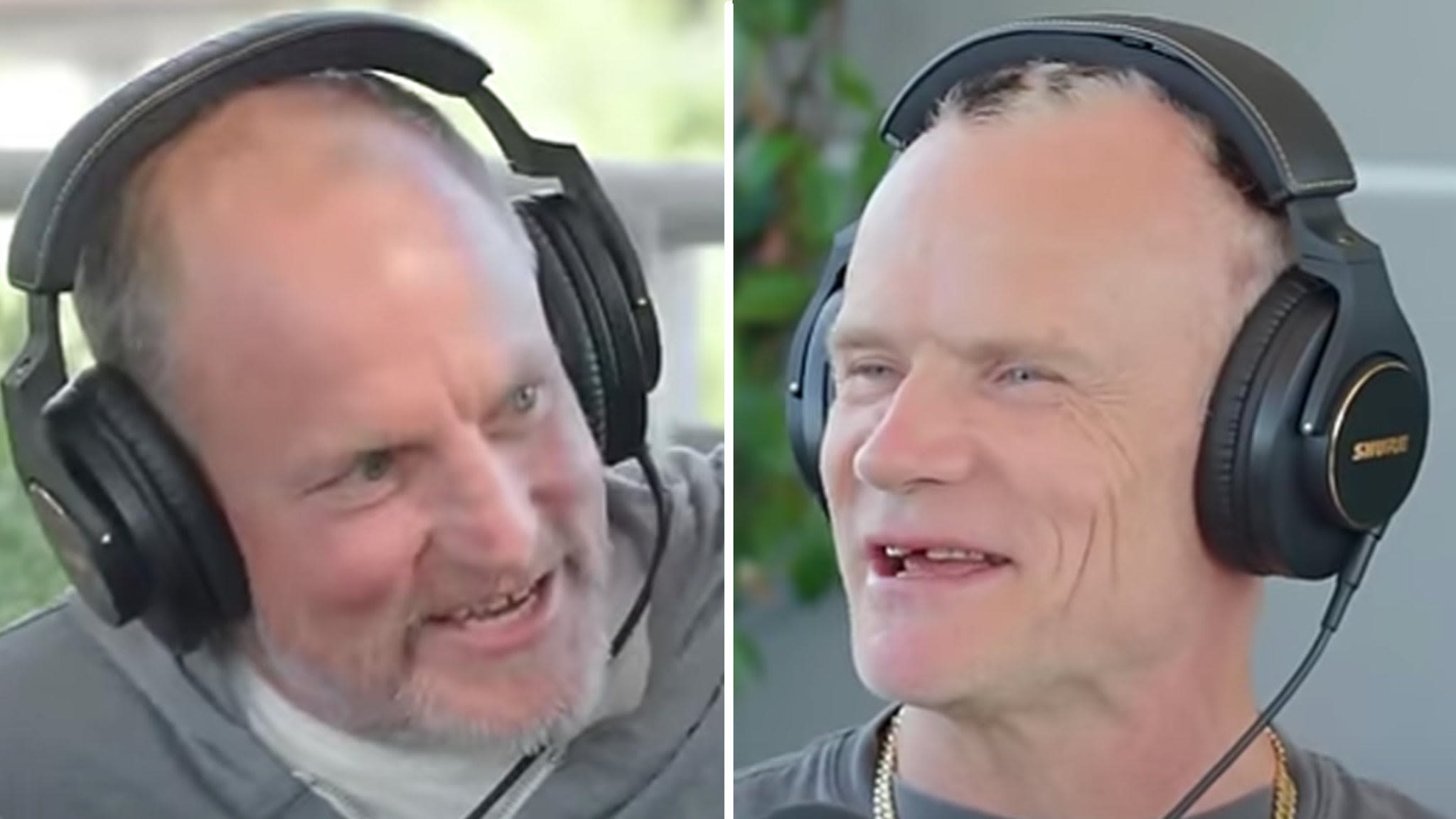 Woody Harrelson & Flea Recall Snowboarding 'Stark Naked' Down a Mountain