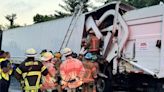 Major delays expected, rescue underway after trash truck collides with tractor trailer on I-83 in Timonium