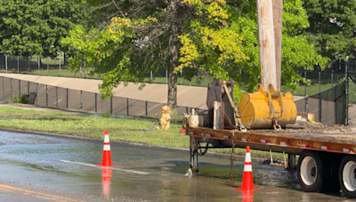 City of Tulsa repairing water line break near 31st and Sheridan