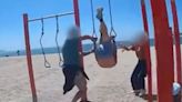 Tinder 'rapist' arrested on Spanish beach while hanging upside down on gym hoops