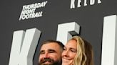 Kylie Kelce jokes about how she met Jason Kelce with photo of him in a Tinder sweatshirt