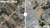 Israel-Hamas war: Startling before and after pictures show scale of Gaza destruction