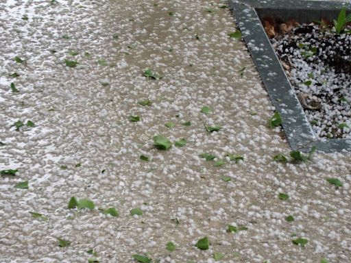 Las tormentas y el granizo de las últimas horas descargan con fuerza en La Rioja Media y Alta