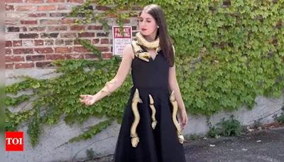 Watch: Google engineer builds ‘robotic Medusa dress’ with AI-powered snake - Times of India