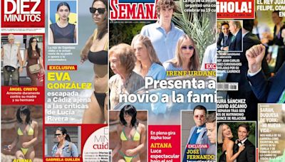 Eva González, Irene Urdangarín, el rey emérito y el embarazo de Anabel Pantoja, en las portadas