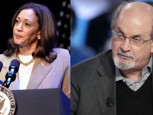 "I'm Right In 1,000% In For Her" :Salman Rushdie Supports Kamala Harris