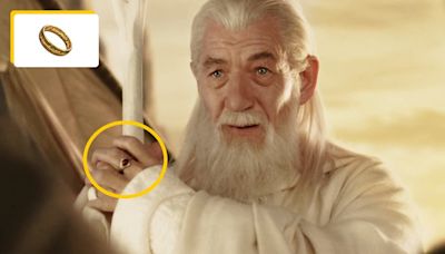 Le Seigneur des Anneaux : faites un arrêt sur image à 3 heures et 55 minutes dans Le Retour du Roi, et regardez bien la main de Gandalf