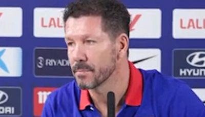 Diego Simeone negó un mal clima dentro del Atlético Madrid: “Es muy fácil decir que falta el compromiso”