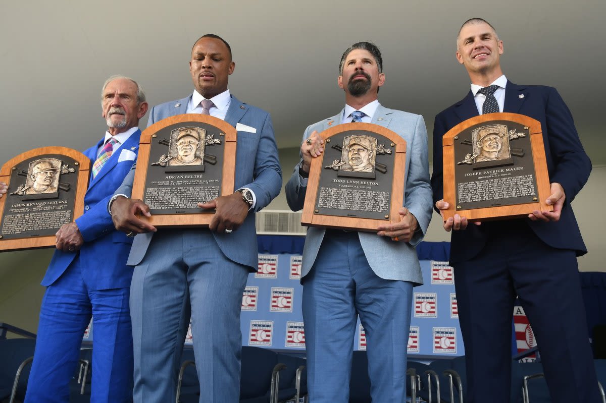 Beltre, Helton, Leyland, Mauer inducted into Baseball Hall of Fame