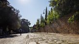 La via Appia, célèbre voie romaine, inscrite au patrimoine mondial de l'Unesco