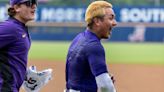 LSU baseball’s Steven Milam shows off purple, Tiger-stripe hairstyle pattern ahead of Chapel Hill Regional