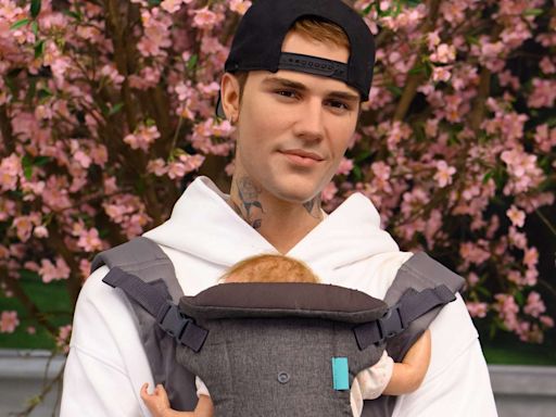 Justin Bieber wax figure at Madame Tussauds now has a baby on board