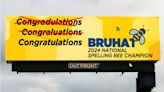 Billboards celebrate Tampa Bay student’s National Spelling Bee win