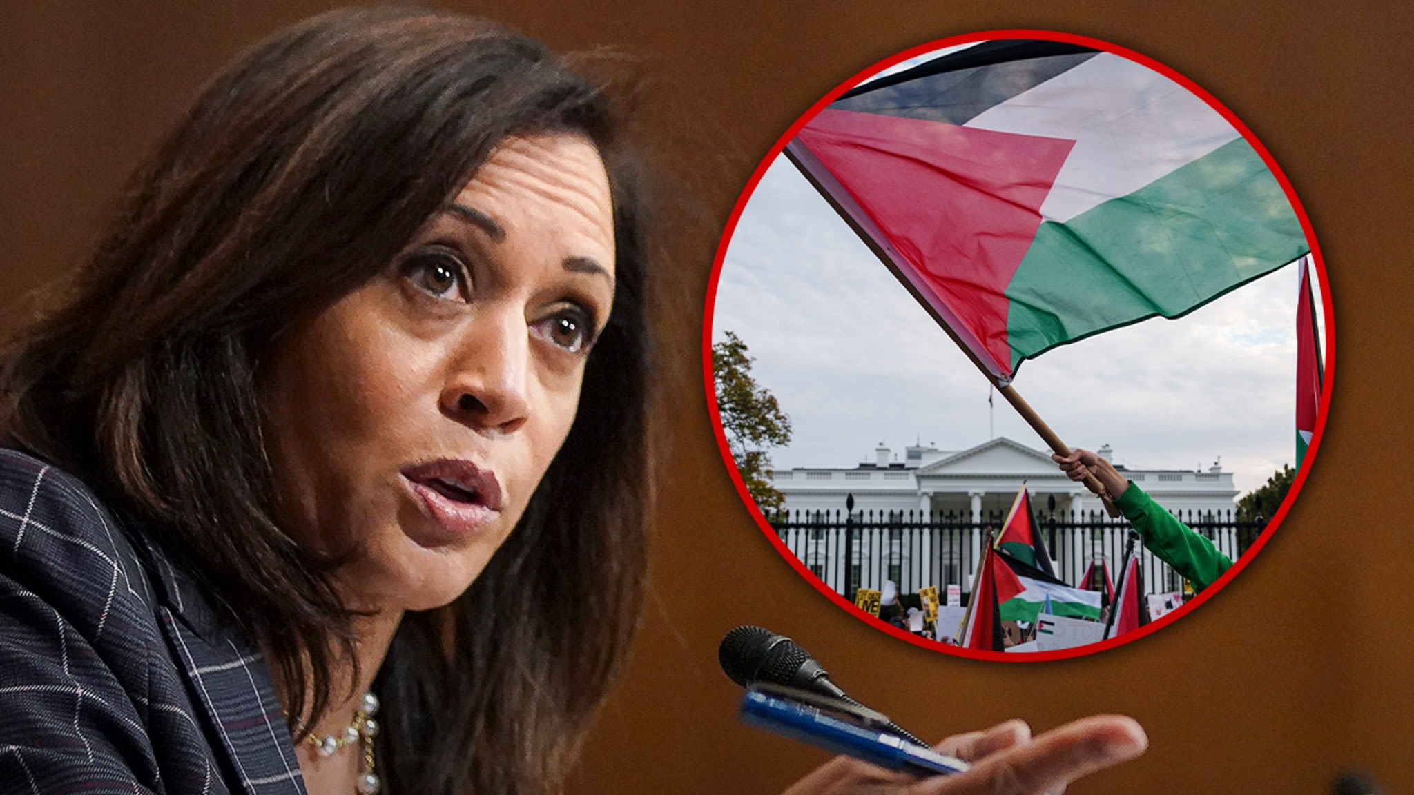 VP Kamala Harris' 'Kimmel' Interview Interrupted by Palestine Protesters