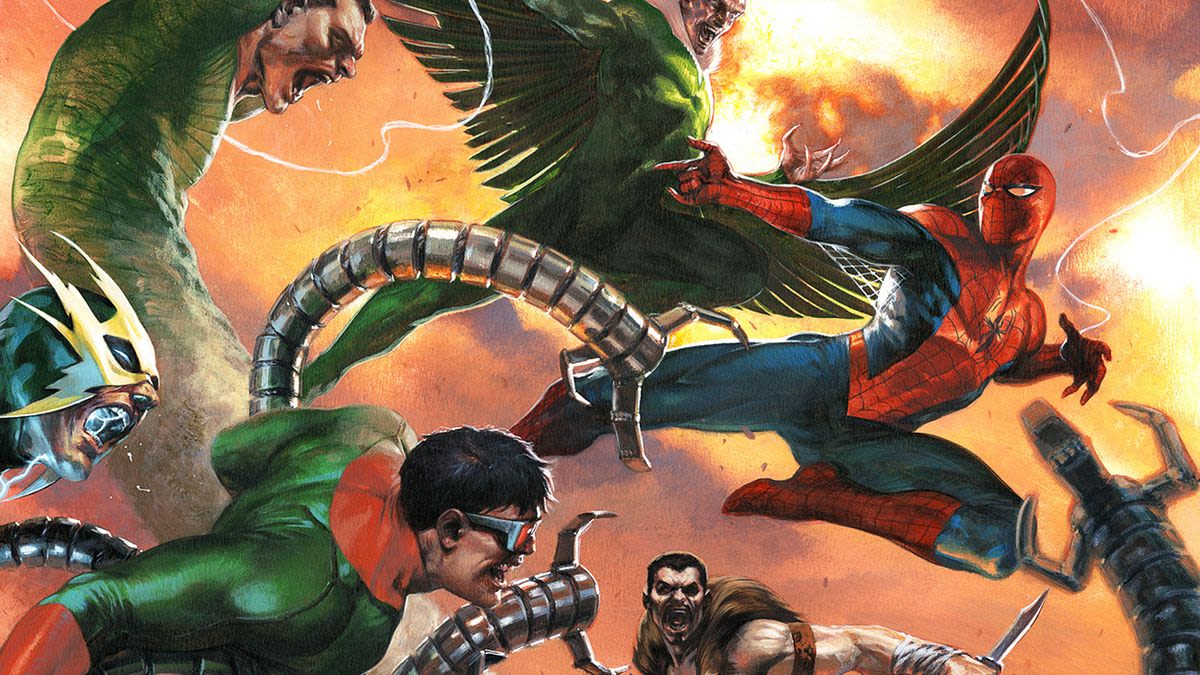 The original Sinister Six is back and Marvel is marking the occasion with a pair of killer connecting covers for Amazing Spider-Man