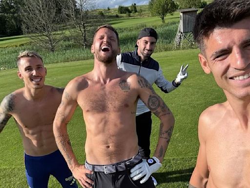 Alvaro Morata and Co relax playing golf ahead Euro 2024 final