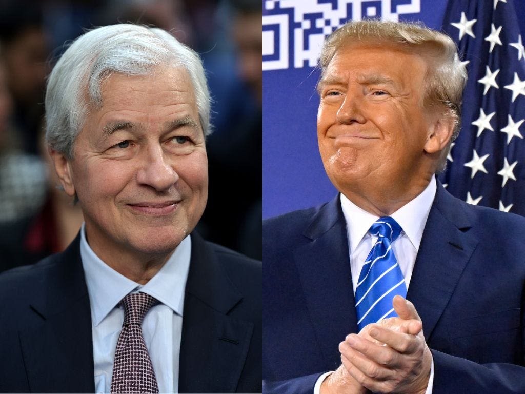 Trump is considering giving Jamie Dimon, who he once called a 'highly overrated globalist,' a prime Cabinet position