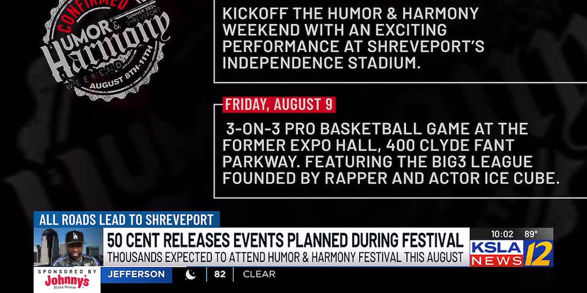 Shreveport anticipating 50 Cent’s Humor & Harmony festival this summer