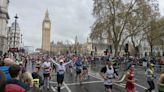 LONDON, UNITED KINGDOM - APRIL 23: Runners compete during the London Marathon in London, United Kingdom on April 23, 2023. (Photo by Rasid...