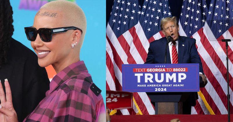 Amber Rose Roasted for Saying She's Voting for Donald Trump Because He Makes Her 'Feel Safe': 'This Just Broke My Brain'