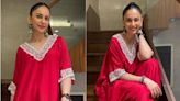 Rakul Preet Singh Paints The Town Red In A Kaftan Kurta And Bandhani Pants - News18