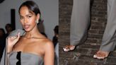 Sabrina Elba Stuns in Black Woven Big-Toe Christian Louboutin Sandals Bianca Saunders’ Spring 2025 Menswear Show Held During Paris...