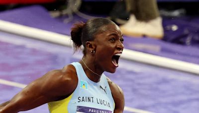 Olympics LIVE: Katie Ledecky wins historic ninth gold as Julien Alfred beats Sha’Carri Richardson in 100m final