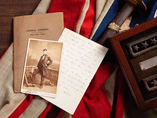 Gen. William T. Sherman Civil War sword and books will go up for auction