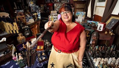 Inside home of woman with the world's largest Harry Potter collection