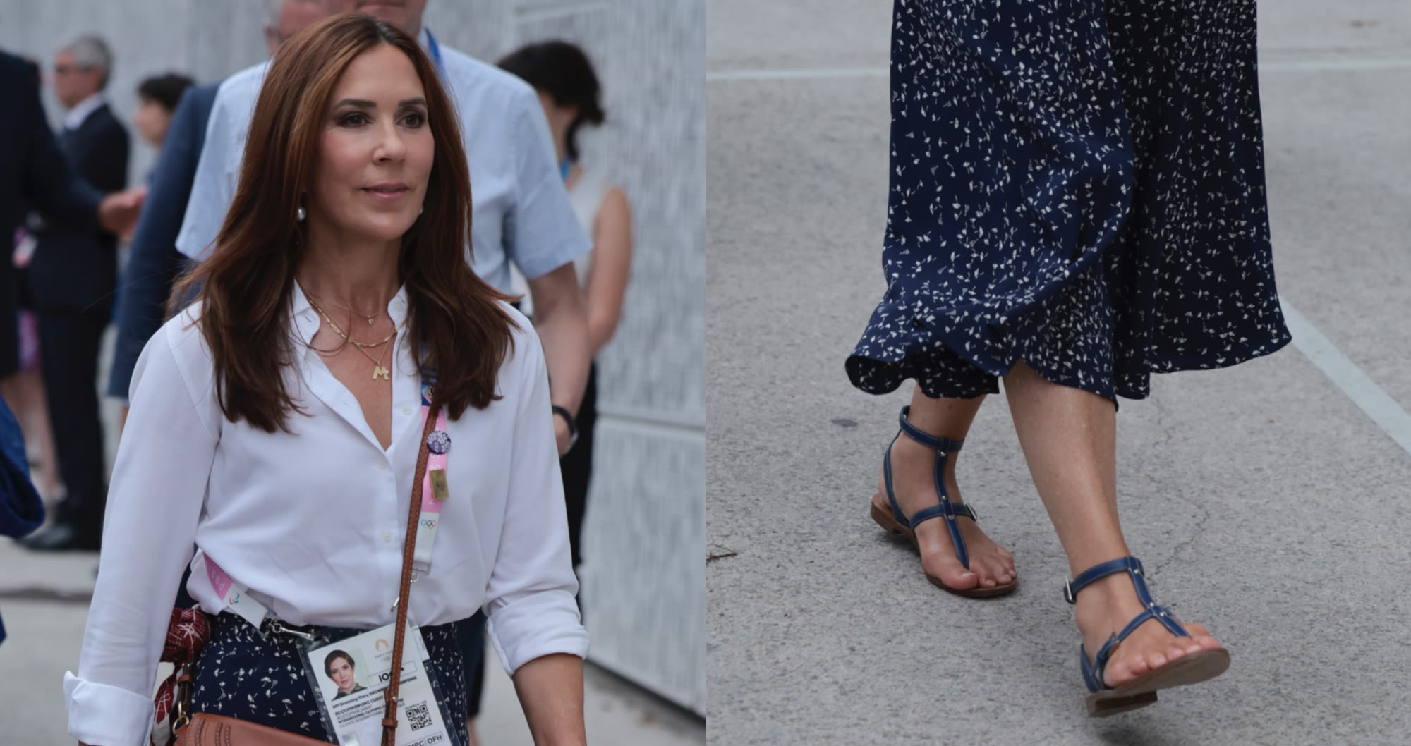 Queen Mary of Denmark Goes Comfy in T-Strap Sandals at the 2024 Paris Olympics