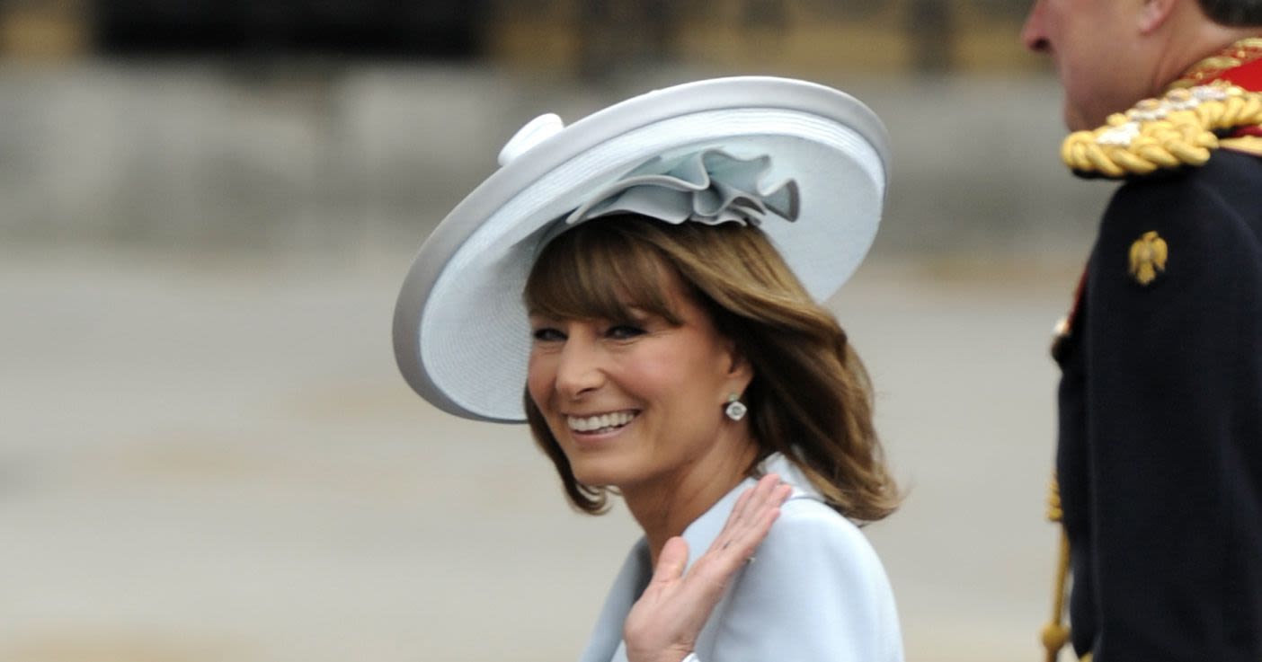 A Rare Photo of Carole Middleton's Second Mother-of-the-Bride Dress, Which She Wore to Prince William and Kate Middleton...