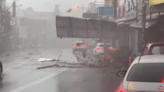 Watch as record-breaking typhoon blows shed off roof, sends metal flying in Taiwan