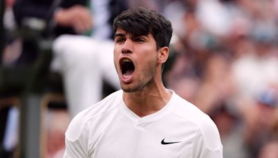 Wimbledon: Carlos Alcaraz through to quarter-finals after hard-fought four-set win over Ugo Humbert