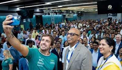 Fernando Alonso, Two-Time F1 World Champion and Current Aston Martin Racer, Visits India - News18