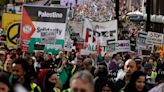 Tens of thousands of pro-Palestinian protesters march in London as Israel-Hamas war roils the world