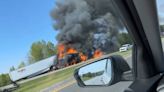 Deadly tractor-trailer crash causes massive fire on I-85 in Gaston County