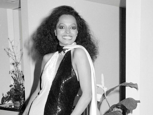 Great Outfits in Fashion History: Diana Ross' 1982 Black and White Beaded Birthday Gown