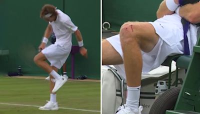 Watch 'extraordinary' moment Wimbledon hothead makes himself bleed with racquet