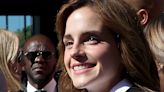 Emma Watson Makes Rare Appearance at Schiaparelli Show During Paris Fashion Week