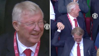 Emotional footage of Sir Alex Ferguson after Man Utd's FA Cup win